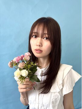 ルーフ 用賀(ROOF) レイヤーカット/オレンジベージュ#酸性ストレート#髪質改善