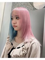 ベル 表参道Terrace(Belle) ケアブリーチを使用したデザインカラー スタイリスト阿部ちあき