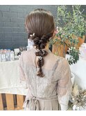 結婚式お呼ばれ編みおろしアレンジ