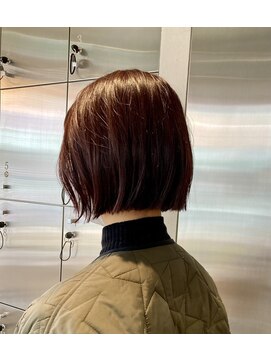 オーガニック リブ 川越(organic+live) 20代30代ミニボブココアブラウン小顔美肌ストレート丸み