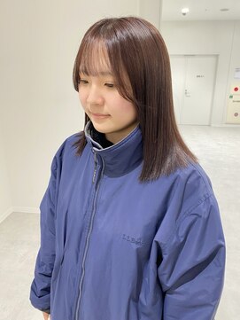 ケンジ 横浜(KENJE) ブリーチなしダブルカラー/ピンクブラウン