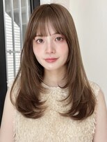 ローネス ギンザ(LONESS ginza)&nbsp;レイヤーカット/小顔カット/マロンベージュ/くすみベージュ