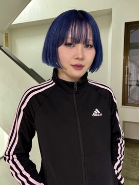 ロジ(loji) シルバーネイビー×ミニボブ