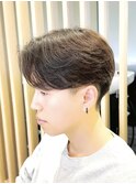 Haleニュアンスパーマビジネスマンセンターパートフェザーパーマ