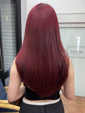 ジュイル シブヤ(JEWIL SHIBUYA) ブリーチなしダブルカラーで作るボルドーカラー