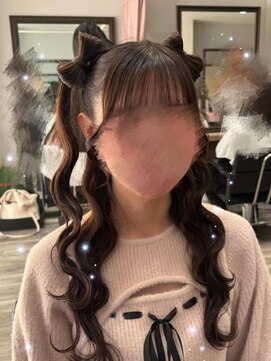 ヘアセット アリエス 新宿駅前店(aries) 立体りぼんのハーフツイン