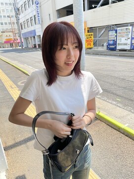 ヘアーサロン グラブ(hair Salon grab) ツヤ感ピンクレイヤー