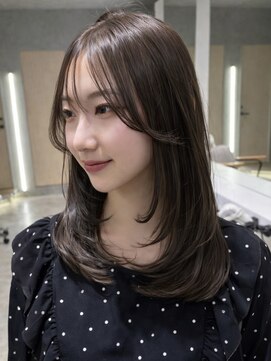ナナローネス 渋谷(nana loness) 顔まわりレイヤー×艶ブラウンベージュ