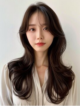 アース 相模大野店(EARTH) 韓国風ロング×春カラー◎顔周りレイヤーカット20代30代