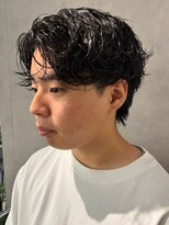 ソウル 福山駅前店(SOUL.)&nbsp;スパイラルパーマ 束感メンズパーマ センターパート 20代30代