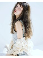 ホワイトベージュ×ラフロング【Belle銀座５丁目】
