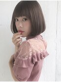 暗髪グレージュ☆モテボブ