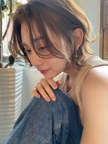 シー バイ ロンド 新宿(Sea by Lond)&nbsp;【藤原三知代】透明感フォギーベージュ耳かけボブ