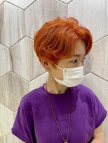 ビューティドレッセヤマノ 池袋パルコ(Beauty Dresse YAMANO)&nbsp;【ショートカット】ハンサムショート×オレンジカラー