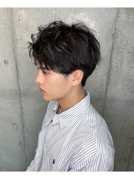 ゼンコー アオヤマ(ZENKO Aoyama) 横顔が素敵に決まるツーブロックニュアンスパーマ【表参道】