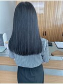 暗髪でも透明感グレージュ〇
