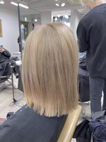 アジールヘア 所沢プロペ通り店(agir hair)&nbsp;ブロンドベージュボブ10代20代30代