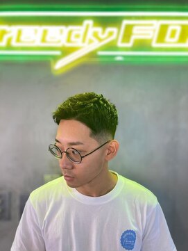 グリーディーフォックス 三軒茶屋(GreedyFOX) 波巻き/マッシュパーマ/ウルフ/ハイライト<理容室>三軒茶屋