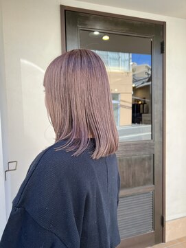ポルカ ヘアー(polka hair) pink beige