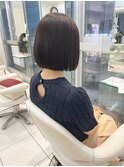 切りっぱなし丸みボブ　【横須賀中央】