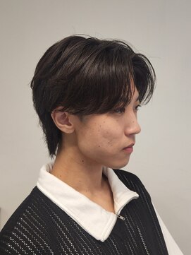 ニアウ 高崎店(Niau) メンズセンターパートニュアンスパーマナチュラル群馬高崎眉毛