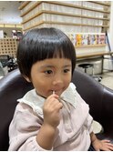 キッズパッツンマッシュルームショート