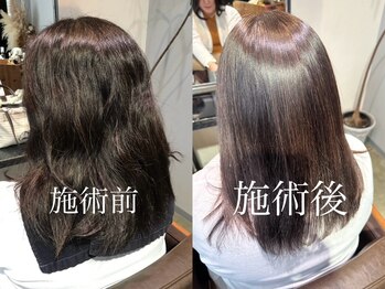 ワ ヘアー(wa-hair)の写真/【夏の湿気によるうねり対策◎】希少なネオメテオ美髪縮毛矯正+メテオGLT有！【丸亀/宇多津/善通寺】