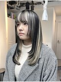 ◎ブロンドハイトーンカラーデザインカラーアンブレラカラー金髪