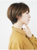 前下がりショート・ボブ/絶壁解消/前髪あり/20代/30代/内巻き