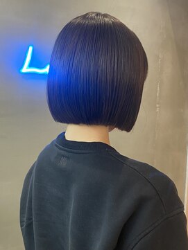 ロンドアジュール 横浜(Lond azur) イメチェン外ハネボブ美髪ワイドバングレイヤー縮毛矯正/横浜