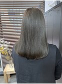 髪質改善 レイヤーカット オリーブカラー ツヤ髪 30.40代女性
