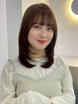 ベイルーム(BAYROOM by HONEY omotesando) 小顔レイヤーカットマロンベージュ髪質改善内巻き韓国風美髪3