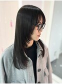 【MOMO】韓国風ハッシュカット/レイヤー／ロングウルフ