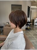 マッシュショート/艶カラー
