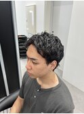 スパイキーショート×ピンパーマ