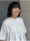 ミディアムパーマ　癖毛風パーマ