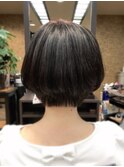 ダークアッシュ前下がりグラデーションボブ☆