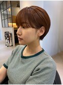 耳掛けマッシュショート_ニュアンスカラー透明感