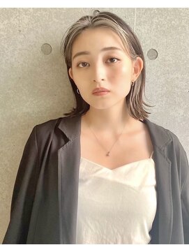 アッシュ 新小岩店(Ash) グレーベージュ/斜めバング/フレンチガーリー/ネイビー[新小岩]