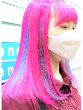 ジーンジャパン(GENE japan) ピンク×水色メッシュ