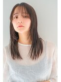 艶髪透明感ナチュラルロング小顔ライン/シースルーバング<横浜>