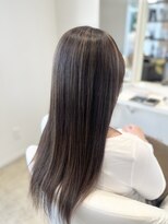 ヘアーデェカラー(hair de KOLOR) 【つくば】艶髪ロングヘアハイライト×オリーブベージュ系