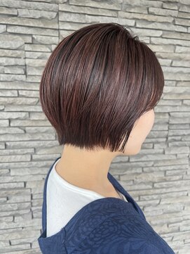 ハイバレーヘアーメゾン(HIGH VALLEY HAIRMAISON) ラベンダーピンクショートカットピンクベージュミニショート