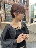 ショートボブ【ショートボブ/ボブ/前髪/ピンクベージュ】
