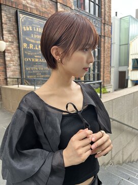 ロンド 表参道店(Lond) ショートボブ【ショートボブ/ボブ/前髪/ピンクベージュ】