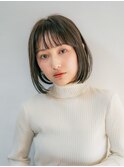重めのボブでもオトナ可愛い