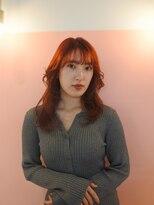 似合わせ/白髪ぼかし/インナーカラーに特化した髪質改善サロン 元住吉 武蔵小杉&nbsp;大人レイヤー×オレンジレッドカラー