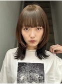 レイヤー/セミロングボブ髪質改善縮毛矯正白髪ぼかしショート