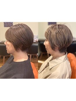 高い技術力のショートカットは勿論*30代からの髪悩みを解消し、楽に扱えるショートに◎〔ショートボブ〕