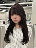透明感ブラウンアッシュ/顔まわりカット/レイヤーカット